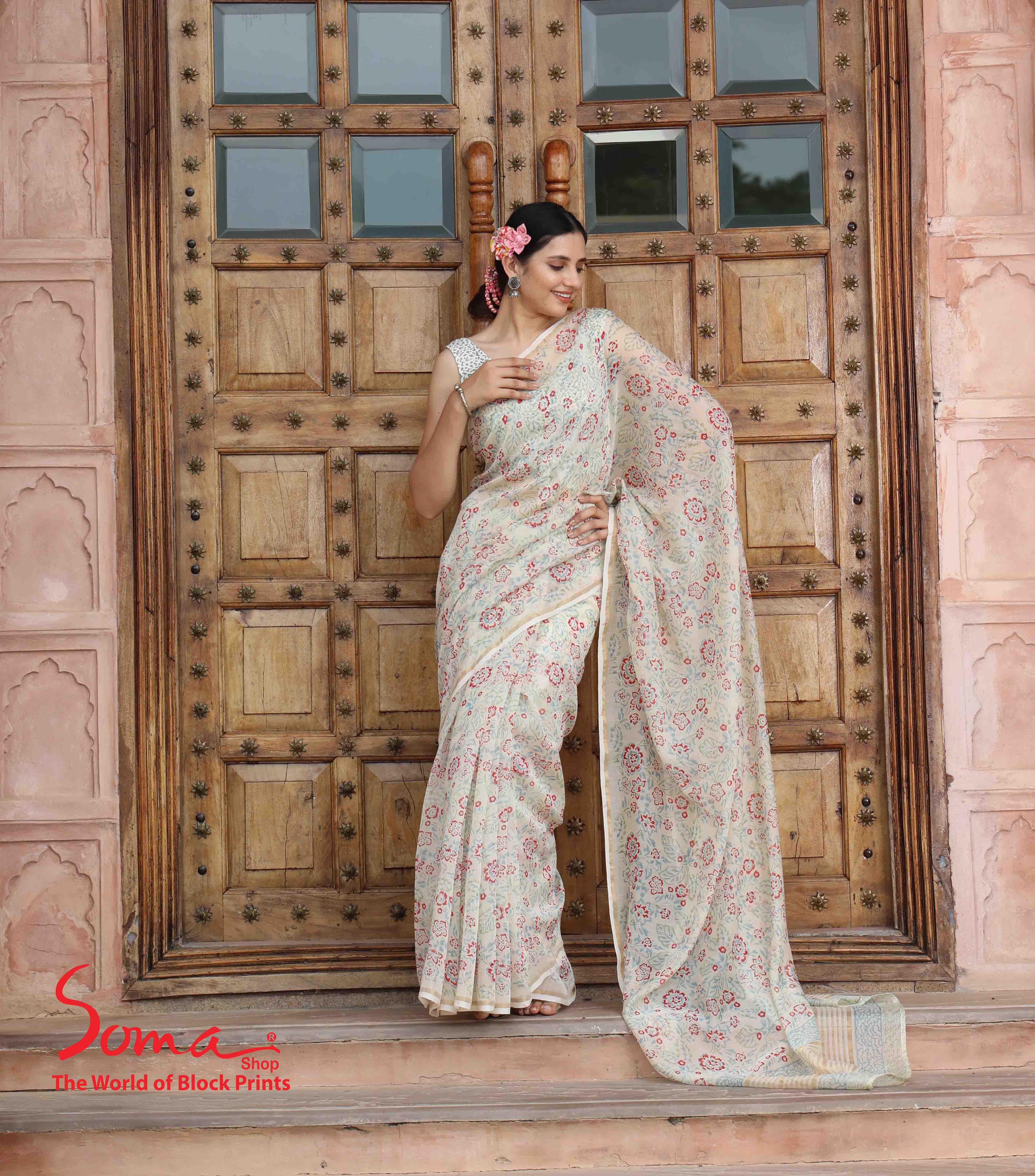 Block printed saree- The Most Versatile Women's Wear
