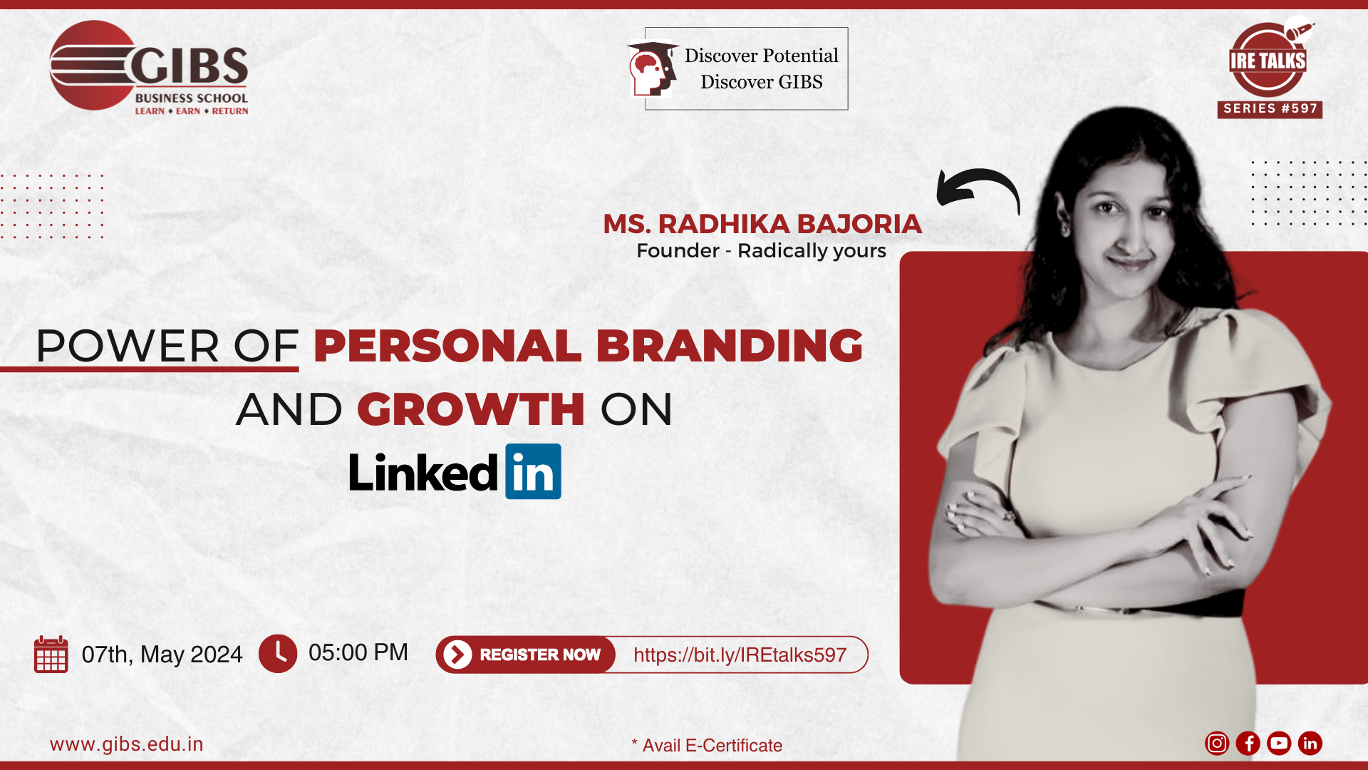 GIBS IRE Talk on Power of Personal Branding and Growth on LinkedIn
